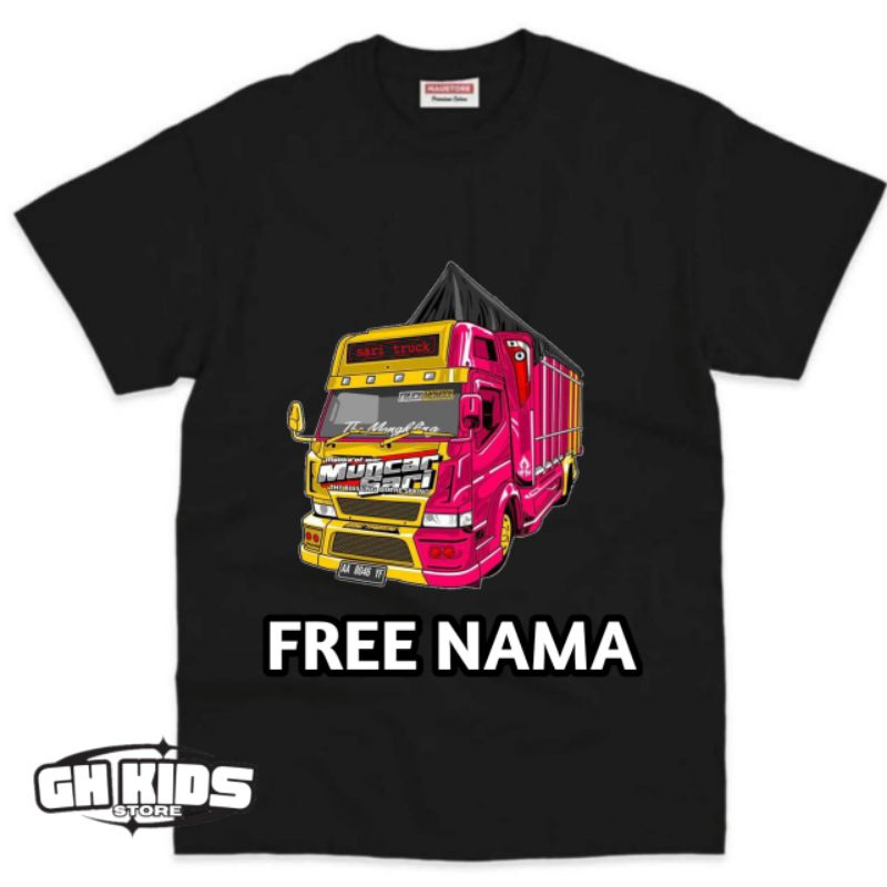 BAJU ANAK KAOS ANAK GAMBAR MOBIL TRUK OLENG TERBARU FREE NAMA
