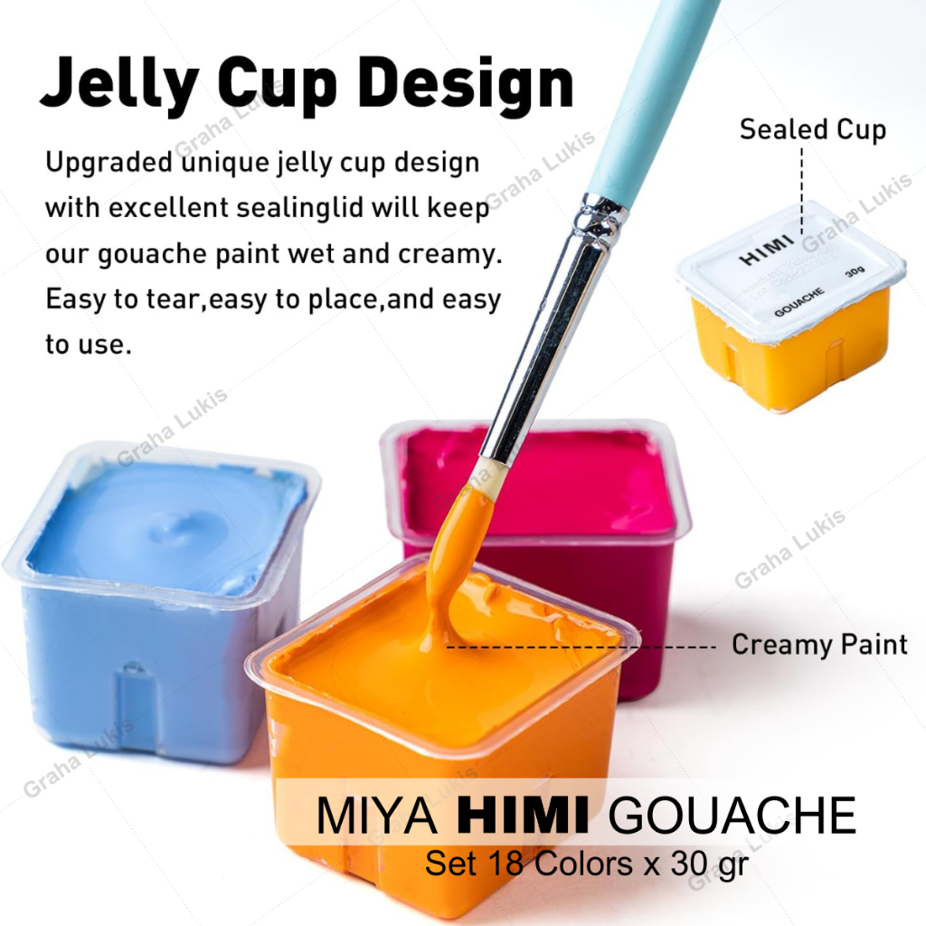 

H7Y MIYA HIMI Gouache Set 18 Warna 30ml Elegan
