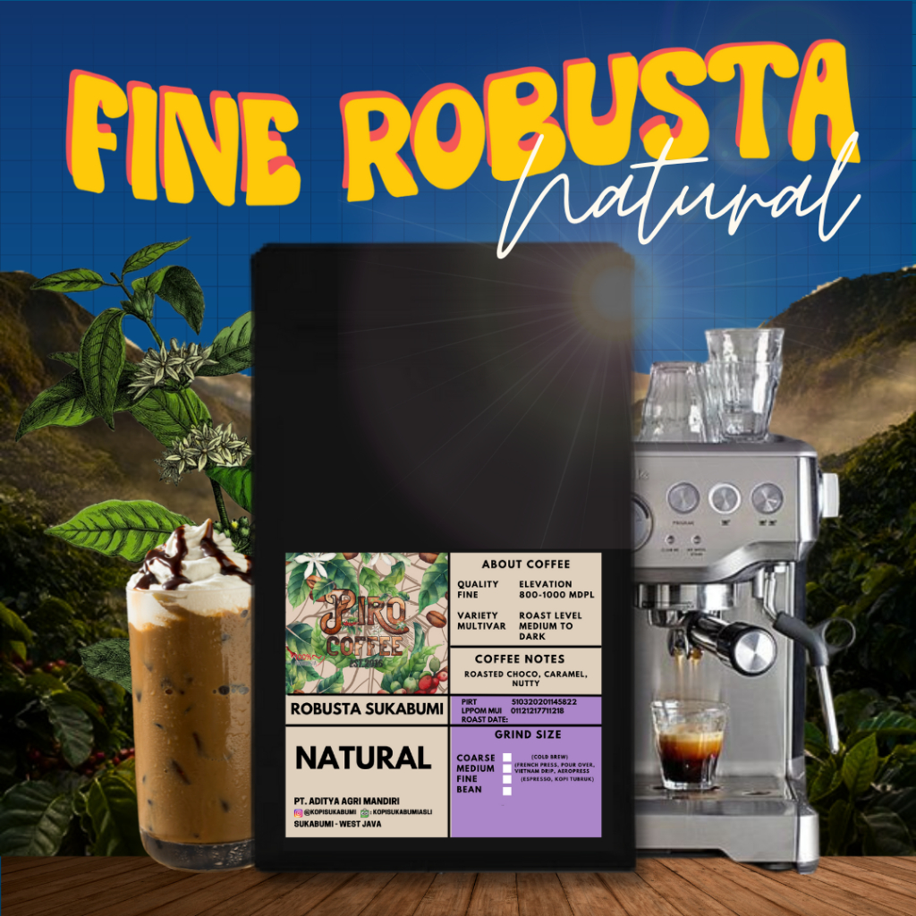 

Kopi Robusta FINE NATURAL Sukabumi (100 Gr) - Medium to Dark