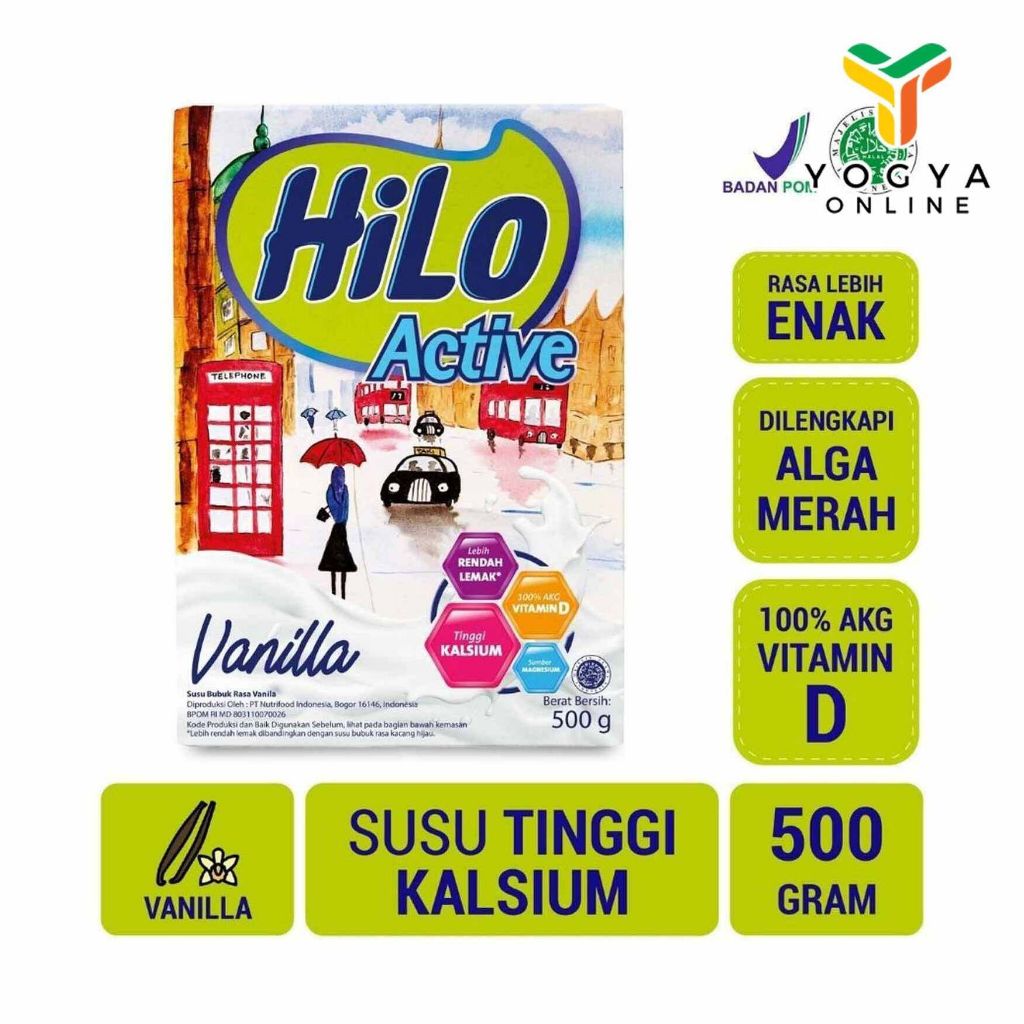 

Hilo Active Vanilla 500 Gr Susu Bubuk