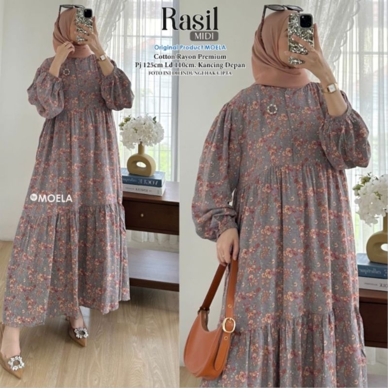 RASIL MIDI / midi rayon / gamis rayon