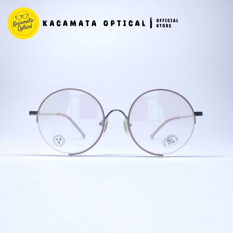 KACAMATA OPTICAL - Frame KMO1285 Half Frame Silver Besi Plastik