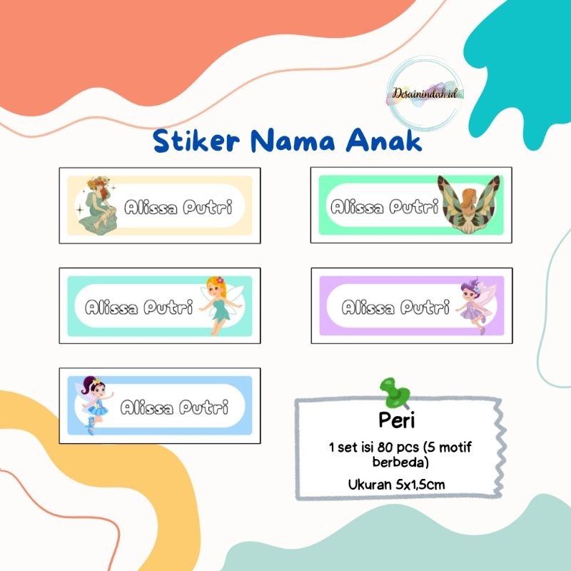 

Stiker Nama Anak / Stiker ATK / Stiker Alat Sekolah anak / Alat Makan anak