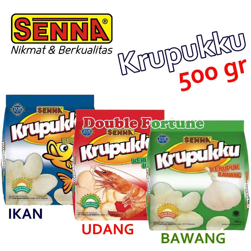 

SENNA KRUPUKKU Rasa UDANG BAWANG IKAN 500gr Kerupuk Mentah