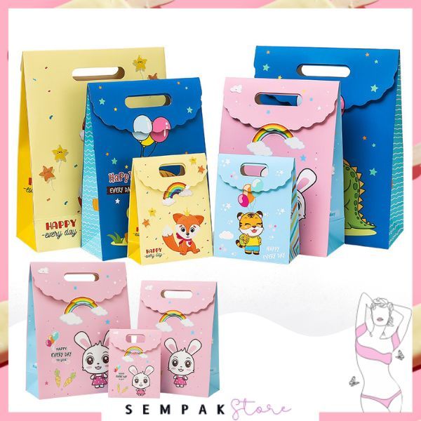 

SS Goodie Bag Karakter Animal Tas Bingkisan Hadiah Hampers Ulang Tahun Anak Karkater Hewan Souvenir Kantong Tentengan Bingkisan Paper Bag Tas Hampers Snack Ulang Tahun