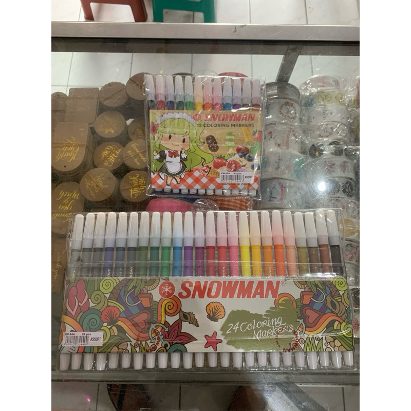 

Spidol Snowman / coloring markers 12-24