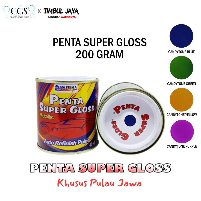 Cat Penta CANDYTONE YELLOW 200 gram / Cat Kuning Candy / Cat Candy Kuning Penta Super Gloss
