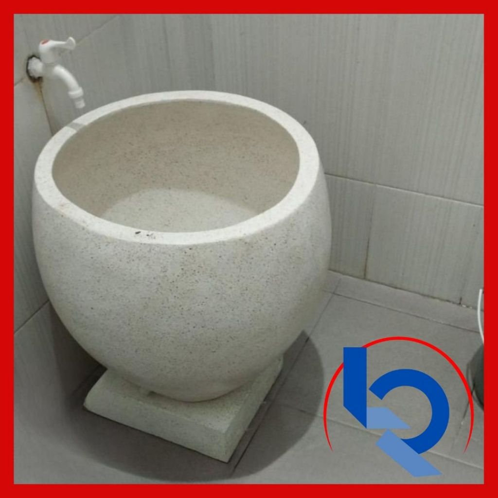 bak mandi marmer teraso mungil teraso