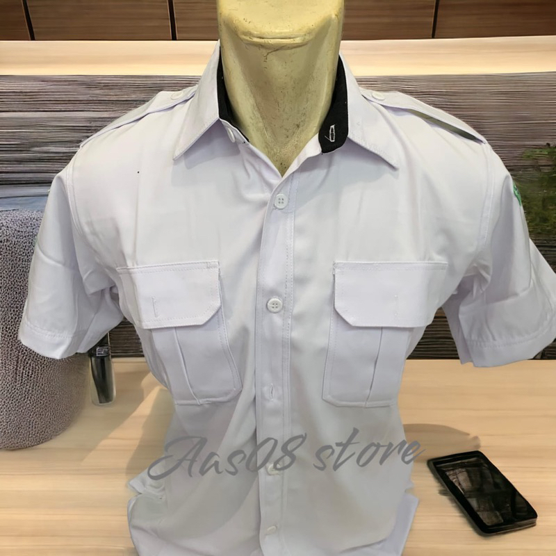 BAJU PDH PUTIH BMKG KEMEJA PDH PUTIH PENDEK BMKG