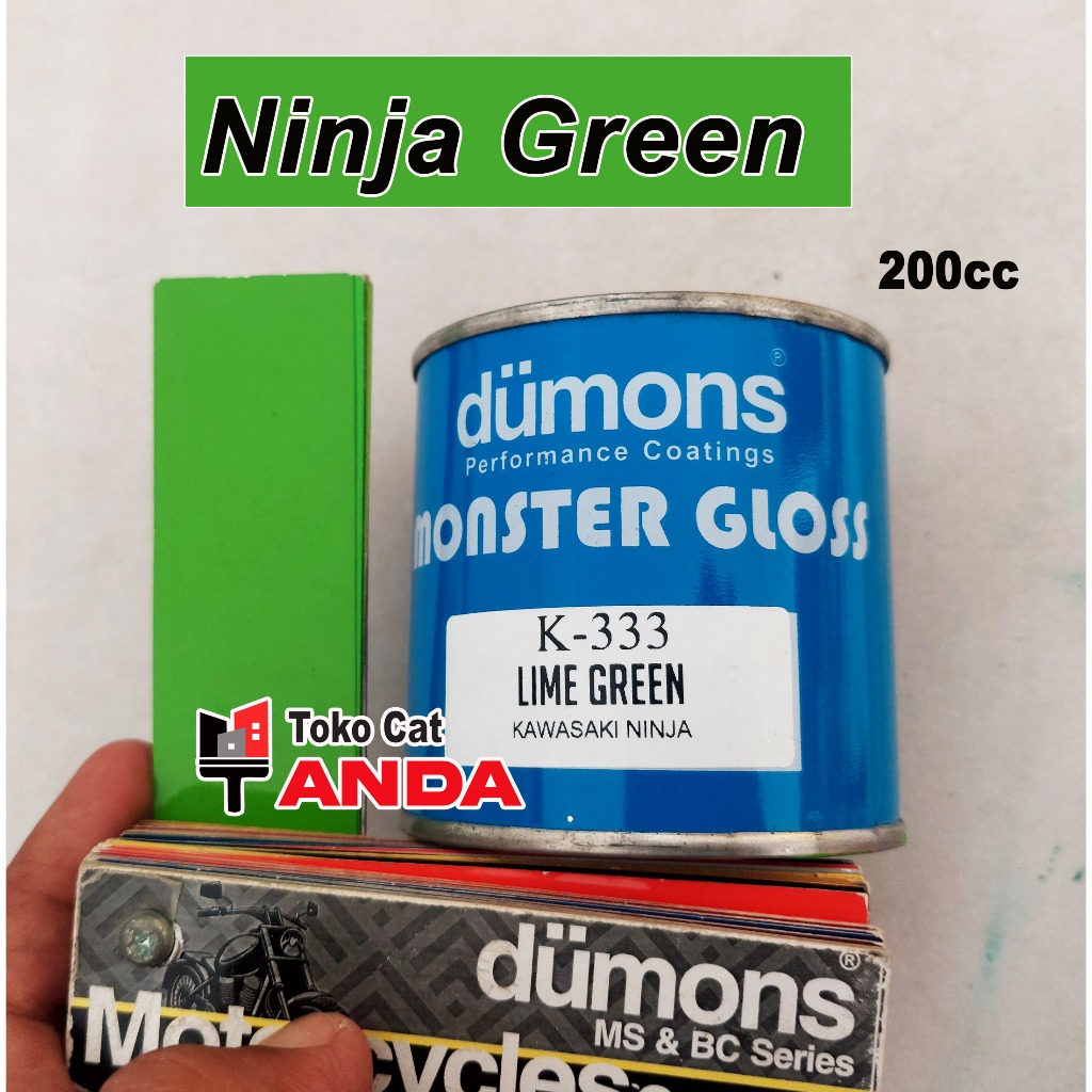 Dumons Lime Green Metalik K333 - Green Kawasaki Ninja - NInja green - Cat Hijau Ninja
