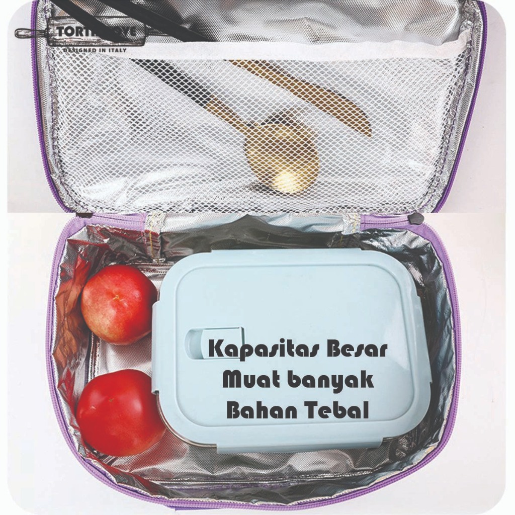 Heaventee.Id Tas Bekal Makanan Persegi Panjang Jumbo Tas Kotak Makan Anak Tahan Panas Dingin Lunch