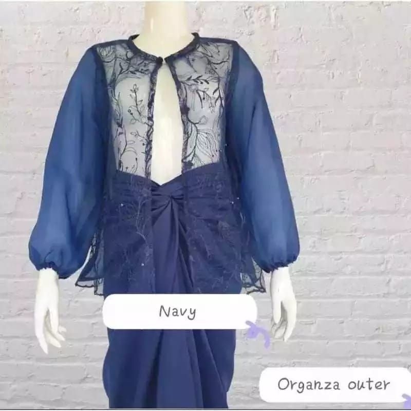 Outer Organza mix Tile Brokat mutiara kombinasi sangat mewah dan elegan..