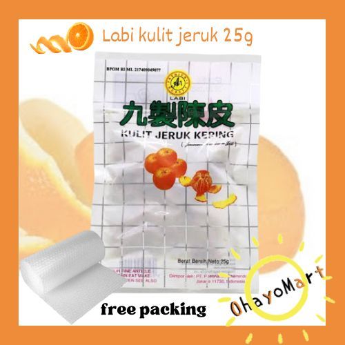 

LABI Kulit jeruk Kering/ Manisan jeruk/ asinan jeruk/ Permen Jeruk 25g