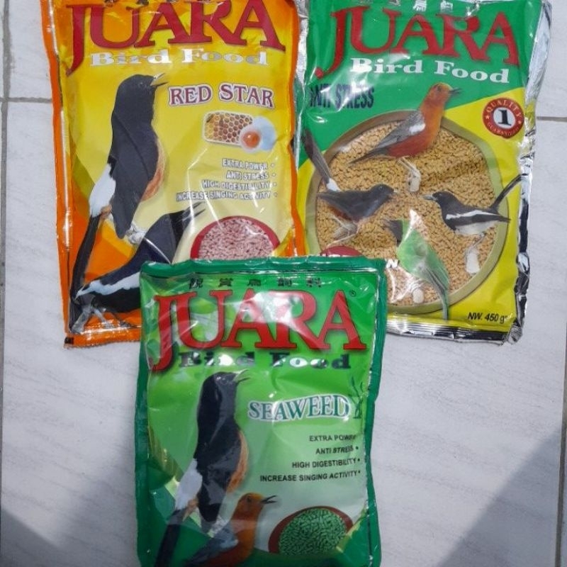 Juara Bird Food Anti Stress, Seaweed, Red Star @450g