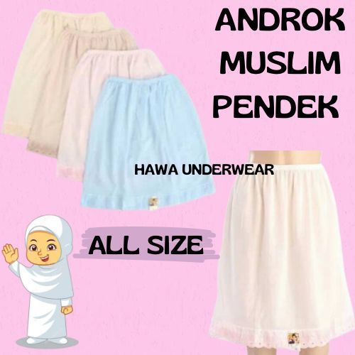 Androk Rok Dalaman Dalam Wanita Meksi Panjang / Androk Standart pendek / Handrok Rok Dalaman