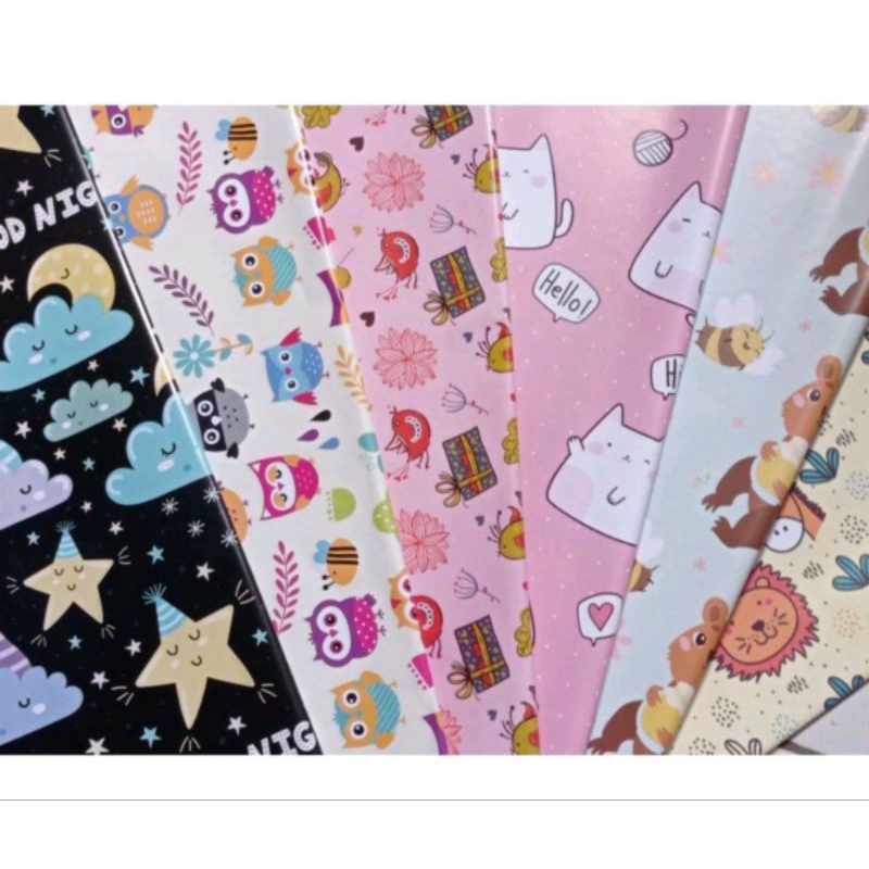 

Kertas Kado / Bungkus Kado Motif Cewek Cowok