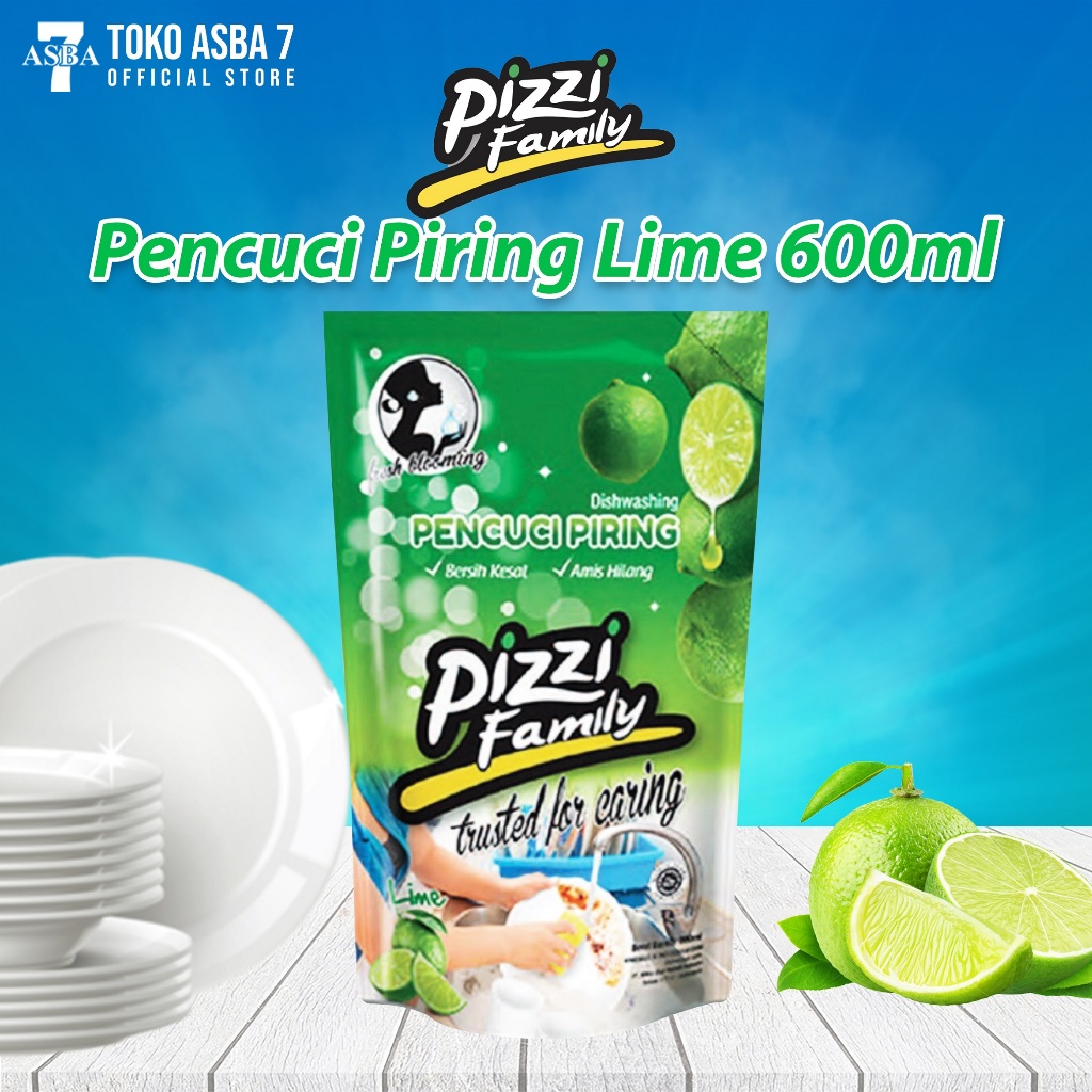 PIZZI FAMILY SABUN CUCI PIRING LIME 600ML