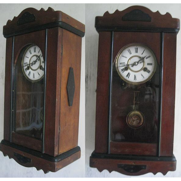 Jam dinding antik Art deco Siegfried Junghans era 1800 made in Germany