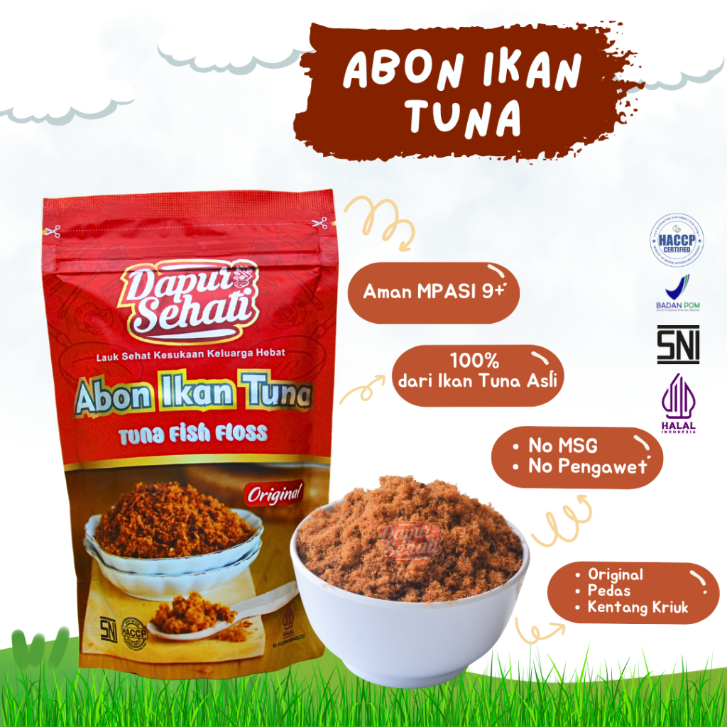 

Abon Ikan Tuna DAPUR SEHATI - Abon Premium ANTI GTM Tanpa MSG Tanpa Pengawet