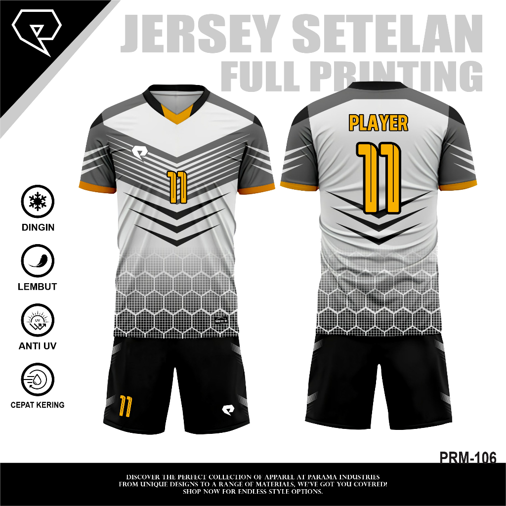 PARAMA PROMO JERSEY SETELAN PREMIUM GRATIS CUSTOM DESAIN KAOS VOLI FUTSAL BADMINTON VOLLEY BALL TIM