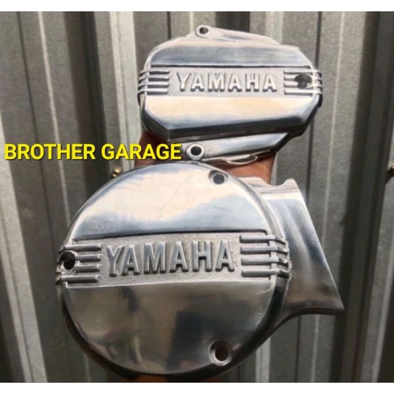 Tutup cover blok bak mesin RX KING RX COBRA alumunium babet bagus set kanan kiri/TUTUP POMPA OLI TIM