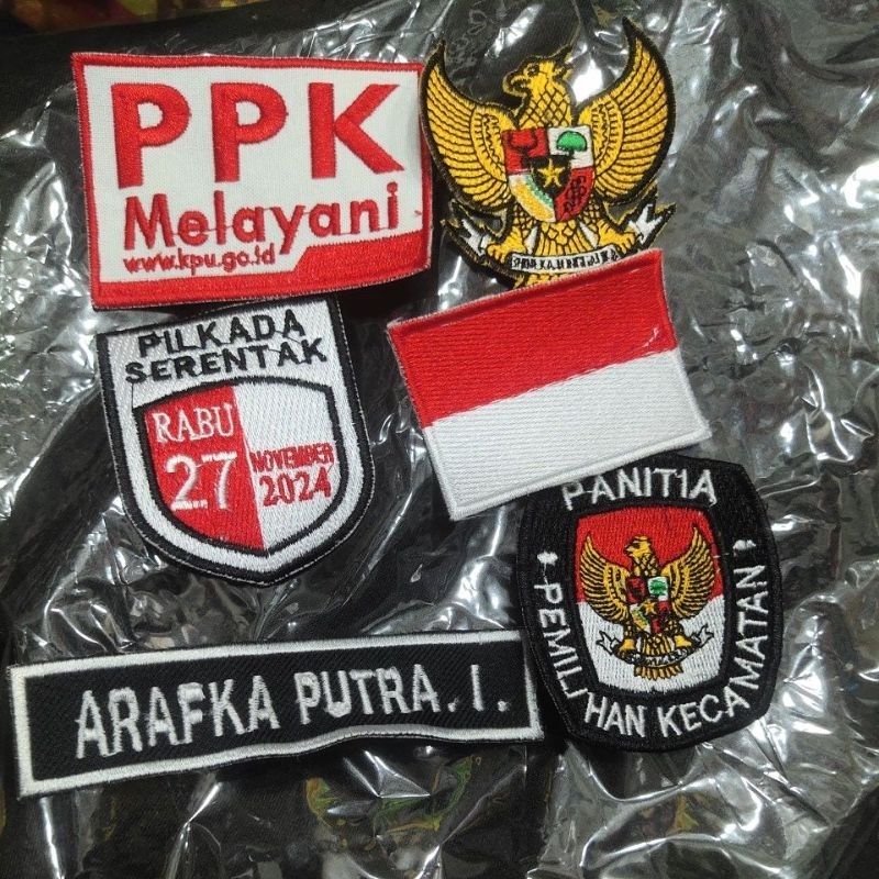 logo bordir PPK kpu 1 set