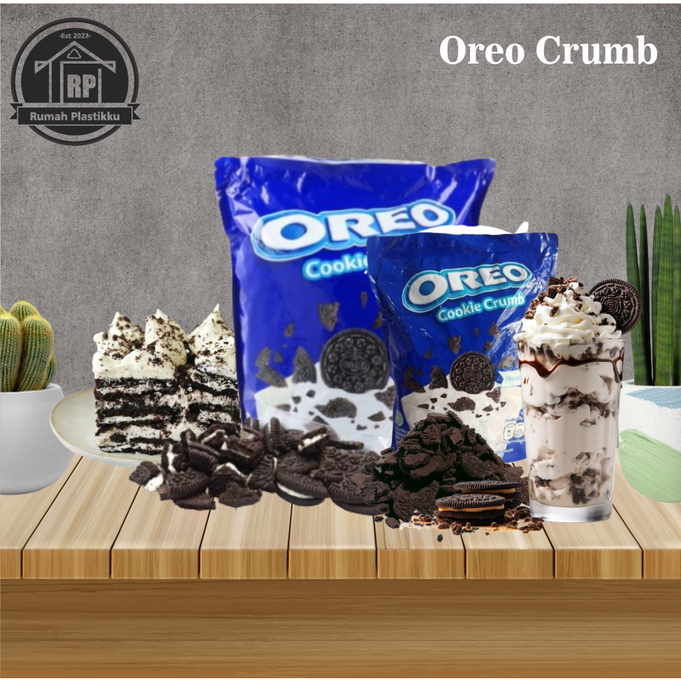 

Oreo Biskuit Coockie Crumb / Topping Kue dan Minuman / kemasan Pouch 250 gr dan 1kg