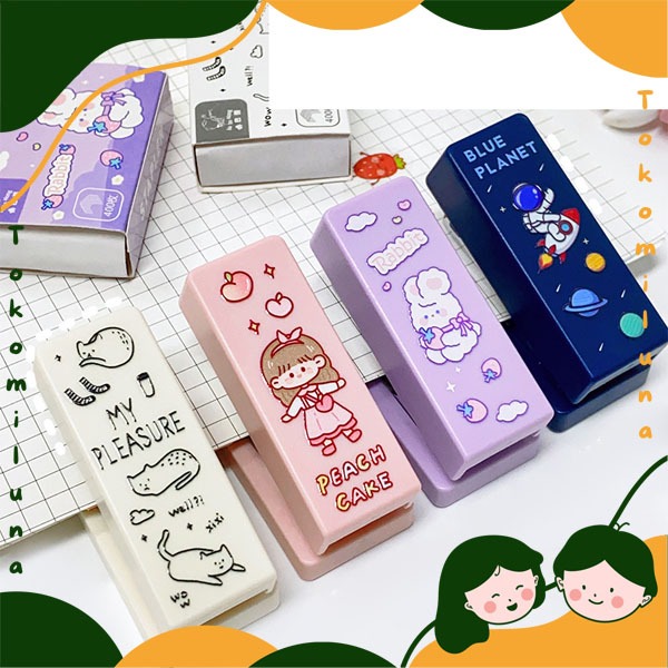 

1 set mini stapler dan refill staples kawai lucu cute HB1760