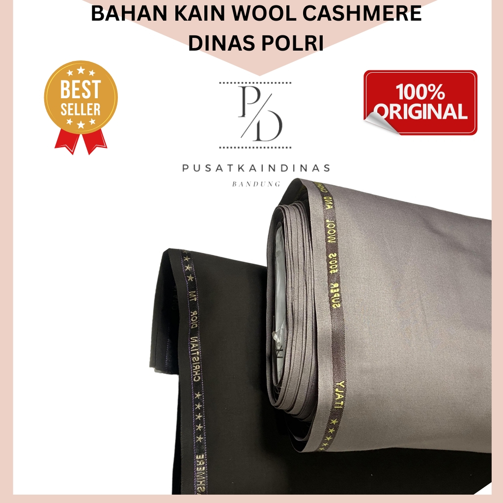 BAHAN BAKAL KAIN PDH PDL DINAS PNS POLRI KAIN SETELAN SERAGAM DINAS POLRI WOOL ADEM SUPERFINE