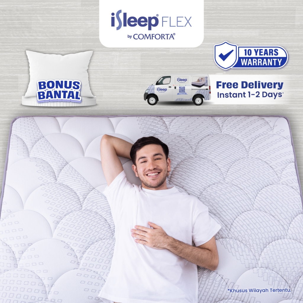 iSleep Flex by Comforta (Kasur Busa FlexSure™️) - Vacuum Mattress Free Bantal (Mattress Only)