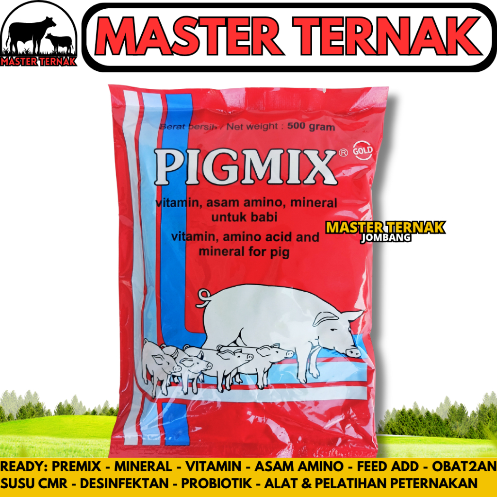 PIGMIX 500 GRAM MEDION - Premix Babi Vitamin Asam Amino Mineral Komplit - Premix Mineral Babi