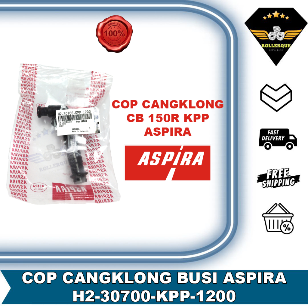 Cop cangklong tutup kop cangkong kepala busi Honda CB 150 R ASLI ASPIRA ASTRA OTOPARTS H2-30700-KPP-