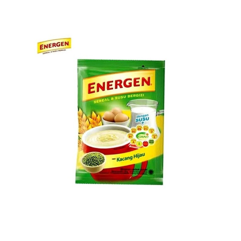

ENERGEN MINUMAN SEREAL RASA KACANG HIJAU 1 RENCENG ISI 10 SACHET | PROMO MURAH