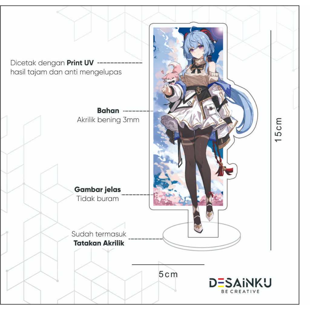 STANDEE / STAND FIGURE AKRILIK GENSHIN IMPACT EDISI GANYU