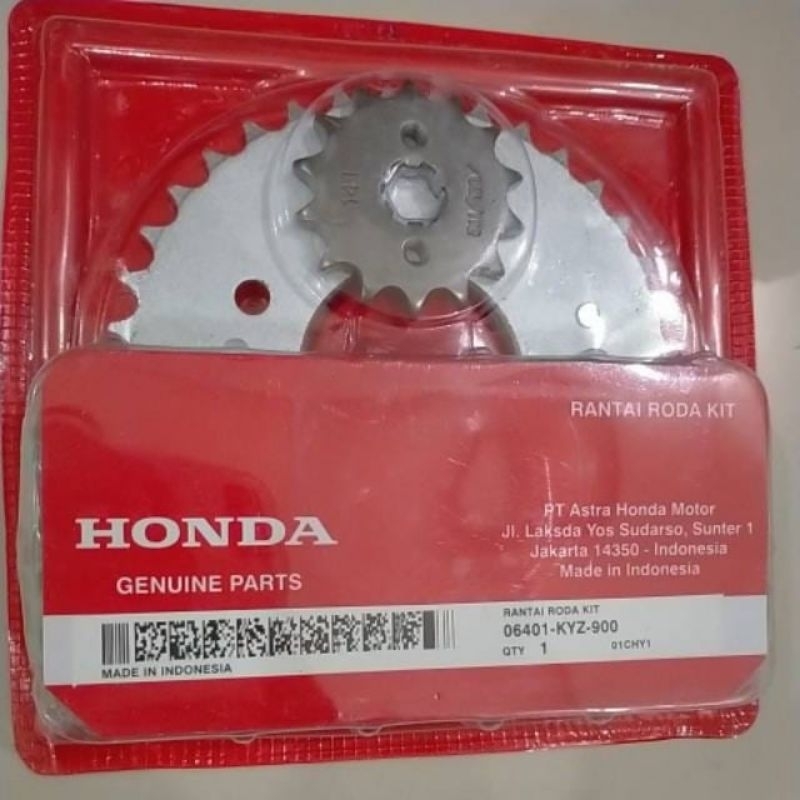 GEAR SET KOMPLIT AHM SUPRA X 125 INJEKSI FI GEAR SATU SET SUPRA X 125 FI HELM IN - KYZ