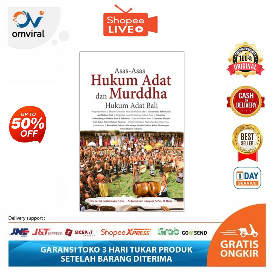 Buku Asas-Asas Hukum Adat dan Murddha Hukum Adat Bali Ketut Sudiatmaka Penerbit Deepublish