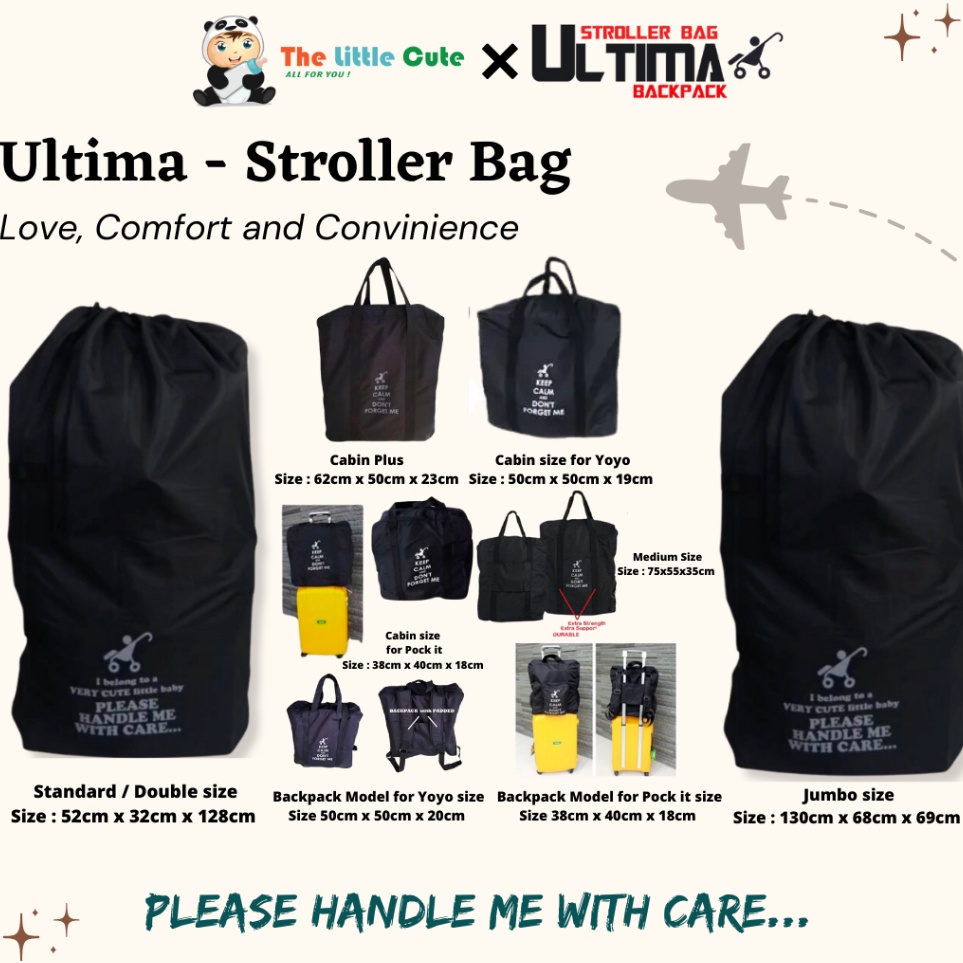 KODE R54E Ultima Stroller Bag Cabin Plus Tas Stroller Cabin Plus Size Standard size Jumbo size Babyz