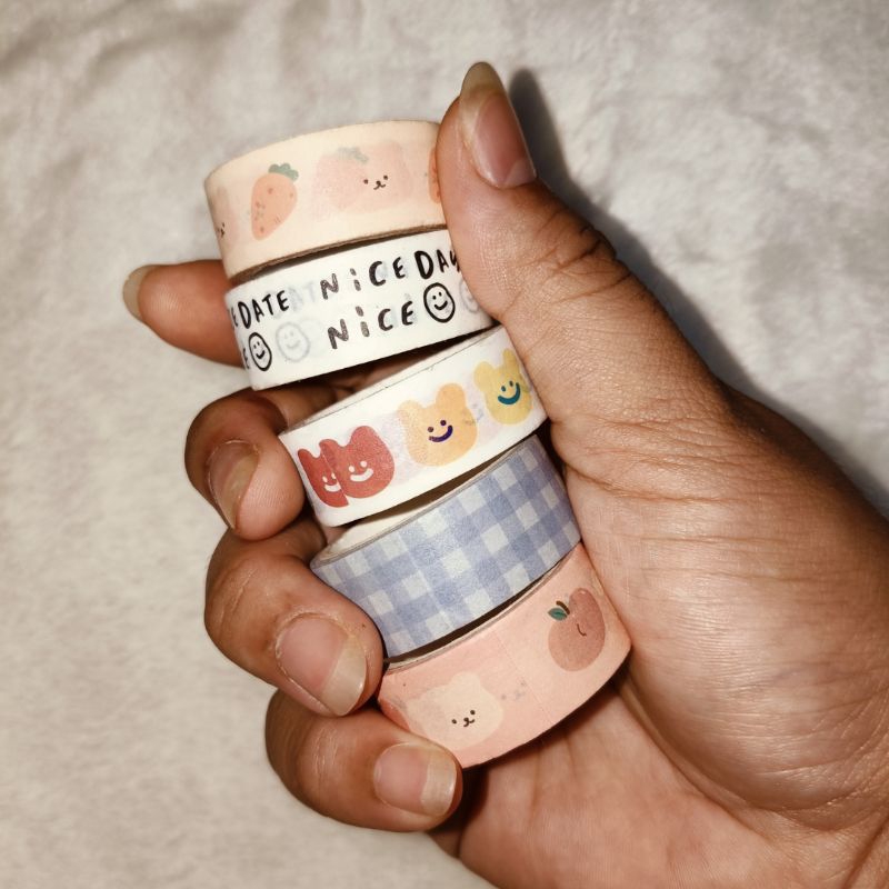 

(ADA PILIHAN) WASHI TAPE AESTHETIC DECORATIVE / WASHI TAPE LUCU / SELOTIP KERTAS KERAJINAN