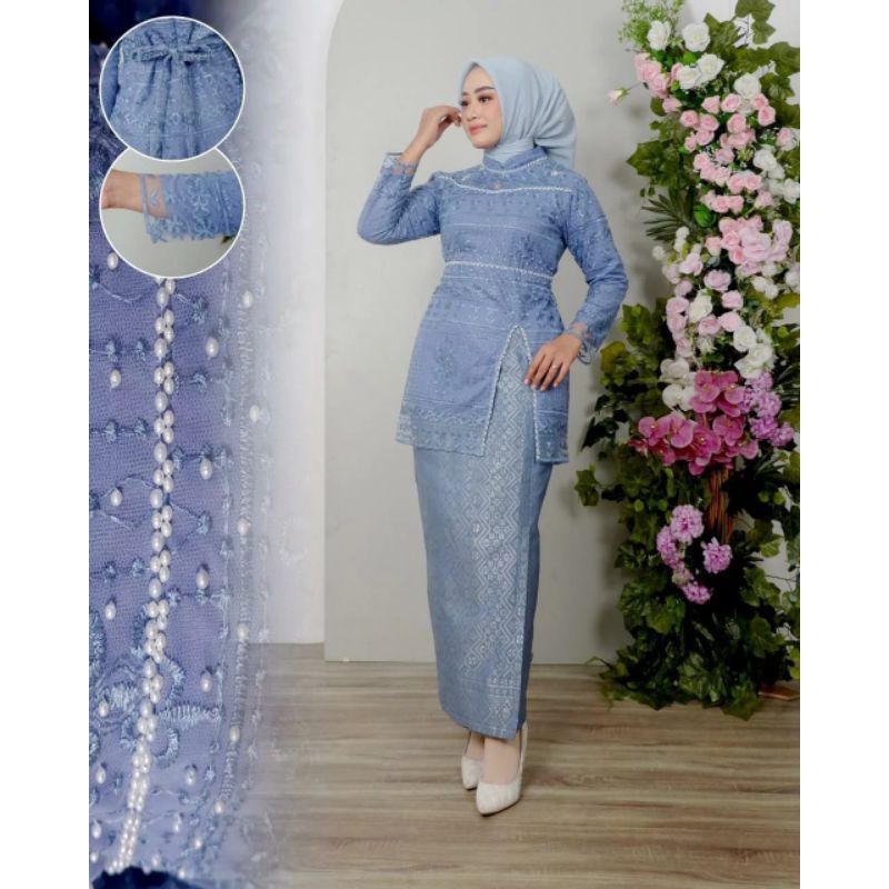 Setelan Kebaya Tunik Amora /Kebaya  Tille sapto /Kebaya Pesta Mewah