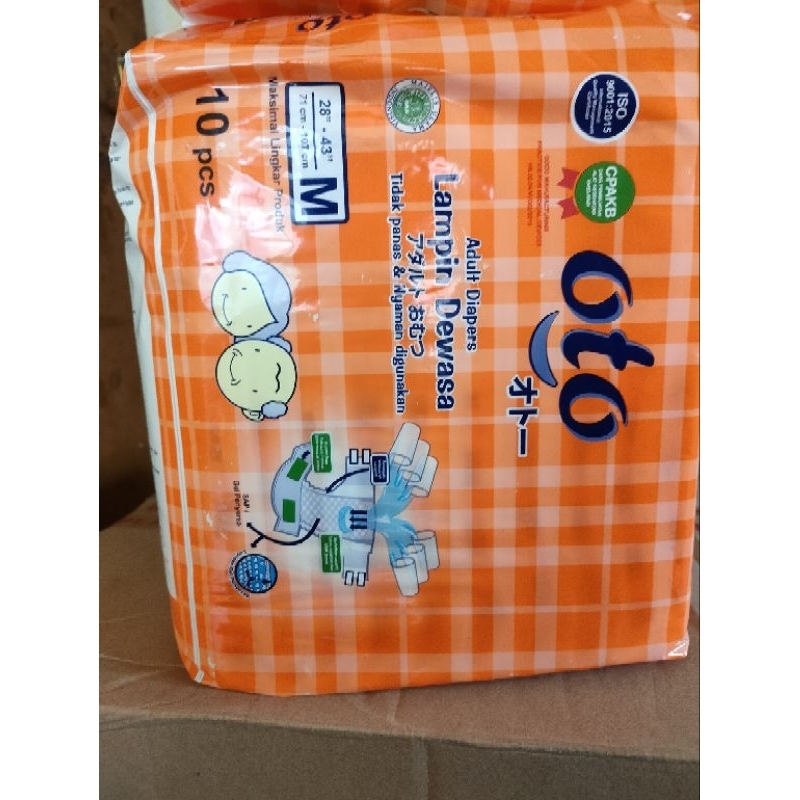 popok oto Adult Diapesrss Popok Dewasa Oto M10, termurah | popok dewasa model perekat ukuran M..