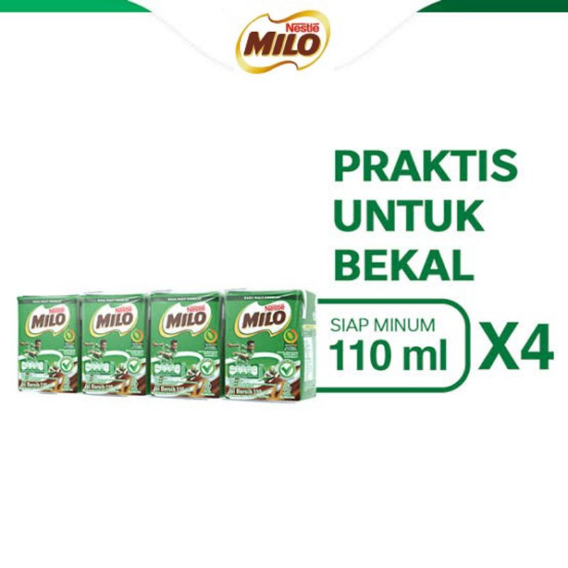 

Depo Susu MILO Kotak isi 4 × 110ml Active Go Susu UHT Coklat Malt