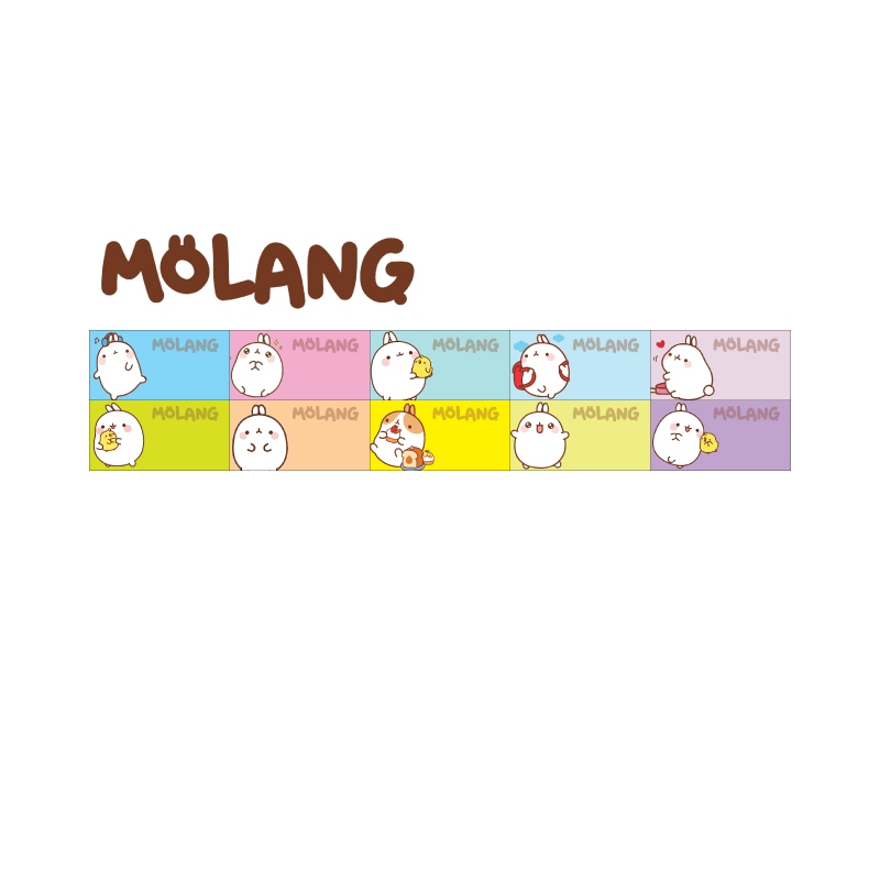 

sticker nama waterproof molang