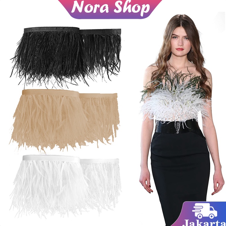 KODE Q36N 1M Bulu Ostrich Panjang Bulu Ostrich Pendek Bulu Bulu Hiasan Baju