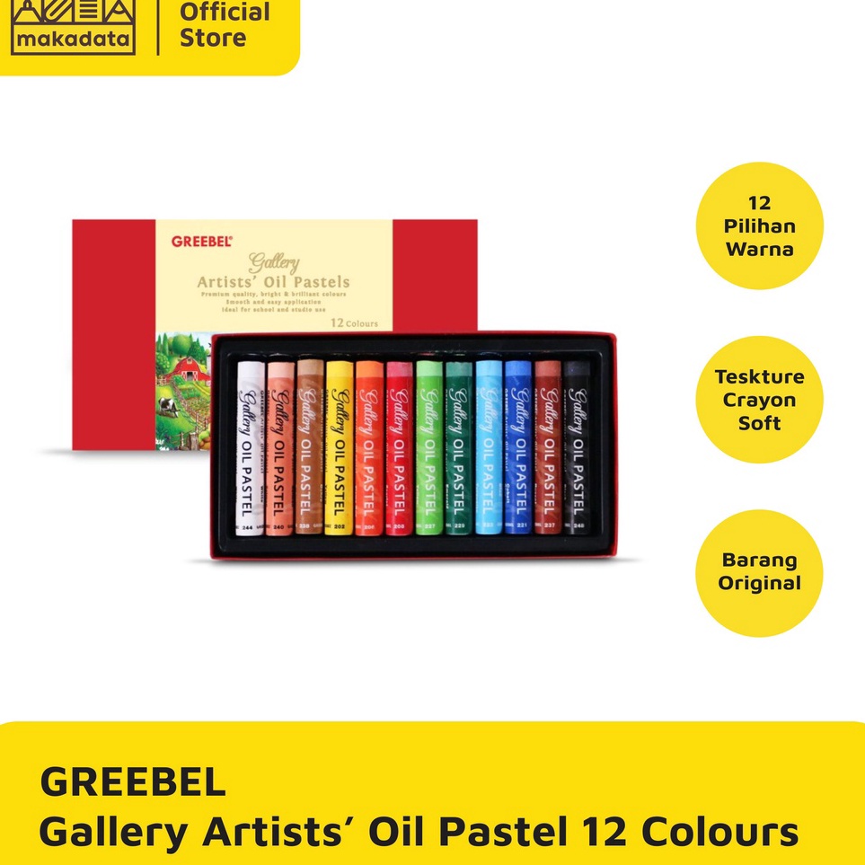 

KODE M6H5 CRAYON OIL PASTEL GREEBEL ARTIST 12 WARNA MURAH