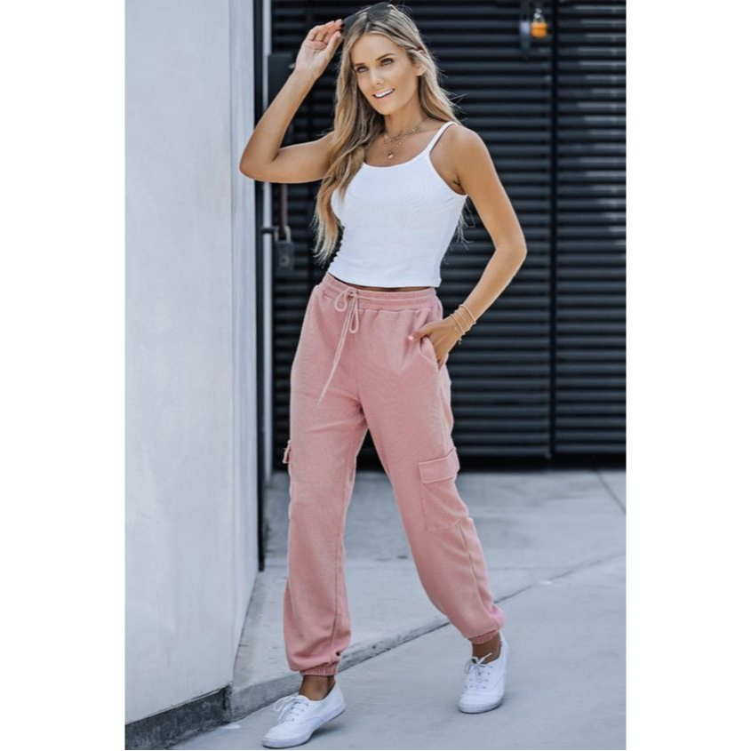 Celana Cargo Sweatpants Jogger Pants Highwaist Sweatpants Cargo Pants Casual Korean Style