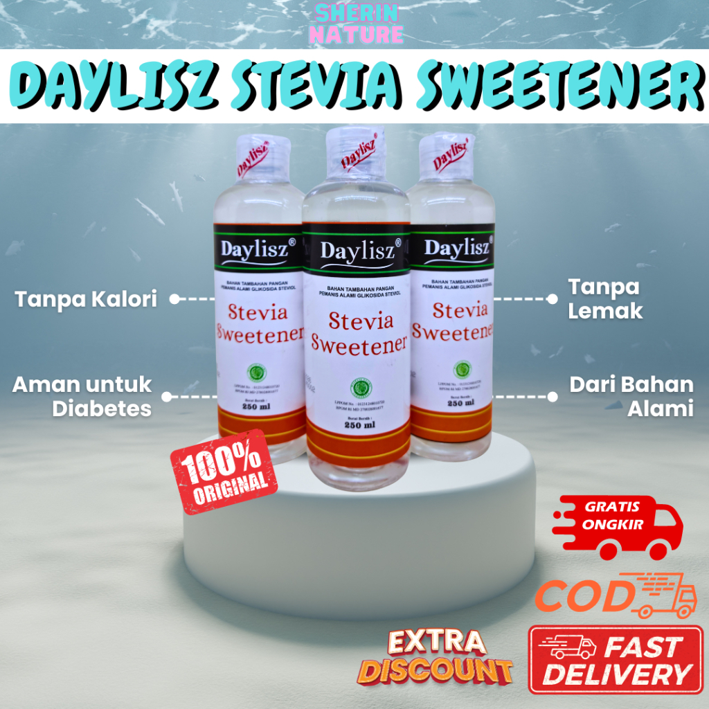 

Gula Cair Daylisz Stevia Sweetener Pemanis Alami 250ml