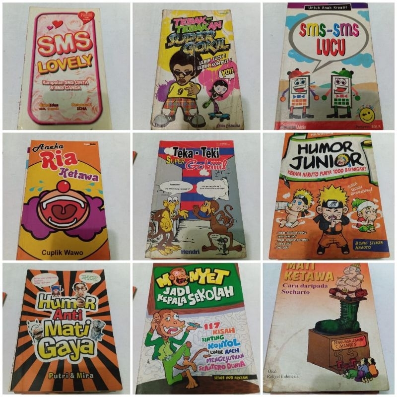 Novel cabutan sms lucu jail/teka teki gaul Junior/pantun 100% gokil/humor Junior / humor gokil janga