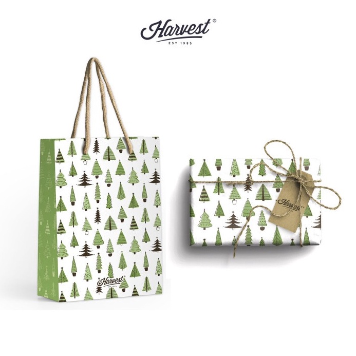

PRODUK UNGGULAN Paket Paper Bag Kertas Kado Natal Harvest Wrap Kit White Tree