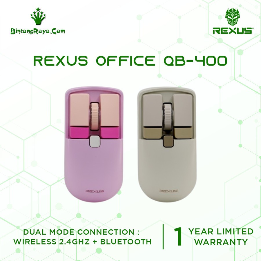 Mouse Office Rexus QB400 / Rexus QB-400 Mouse Wireless Bluetooth Recharge
