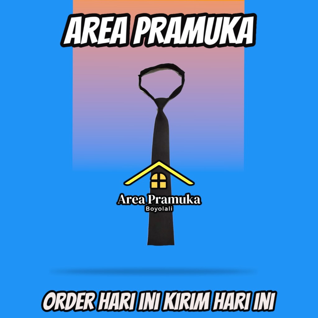 Dasi hitam wanita / dasi hitam tumpul